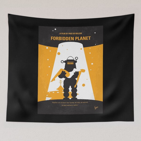 Item preview, No415 - Affiche du film minimal de la planète interdite Impression sur toile designed and sold by RogerLehman.