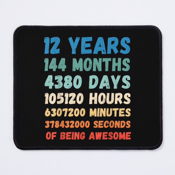 Item preview, 12th Birthday 12 Years Of Being Awesome Wedding Anniversary designed and sold by terrycar.