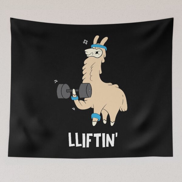 Item preview, Lama in the gym - lifting weights designed and sold by NeomKadio.