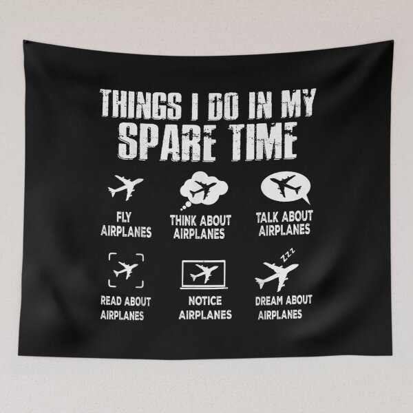 Item preview, Pilot Things I Do In My Spare Time Funny Airplane Pilot  designed and sold by terrycar.