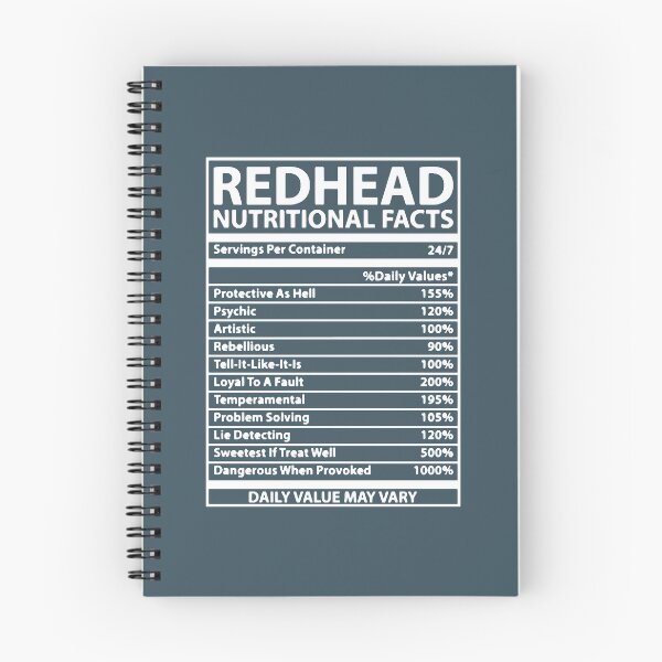 Item preview, Redhead Nutritional Facts designed and sold by NeomKadio.