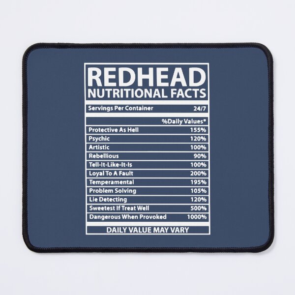Item preview, Redhead Nutritional Facts designed and sold by NeomKadio.