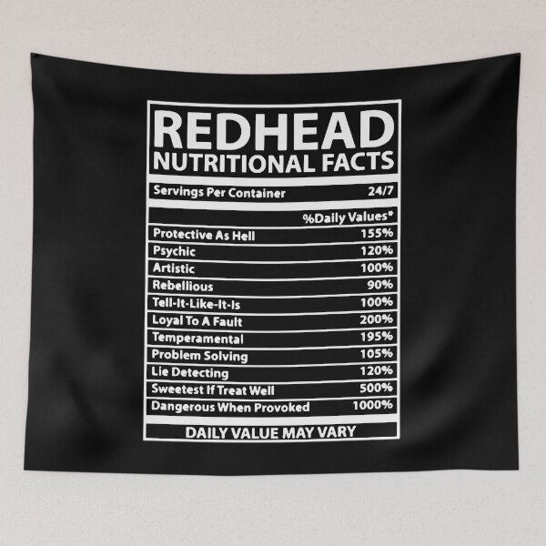 Item preview, Redhead Nutritional Facts designed and sold by NeomKadio.