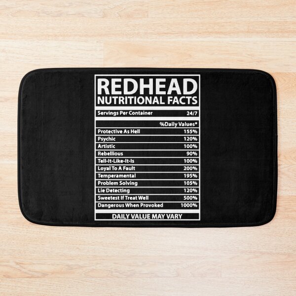 Item preview, Redhead Nutritional Facts designed and sold by NeomKadio.
