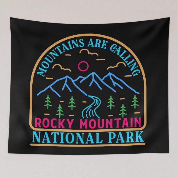 Item preview, Rocky mountain national park - line art designed and sold by Nature-mark.