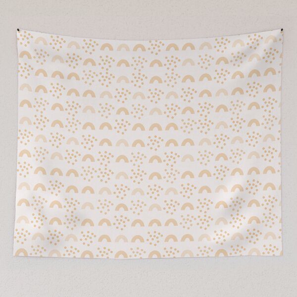Item preview, Mid Century Half Circles and Dots - Pale Yellow designed and sold by Jasrese.