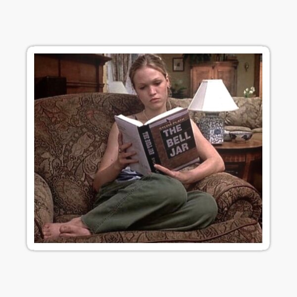 Item preview, kat reading the bell jar designed and sold by justagirlblog.