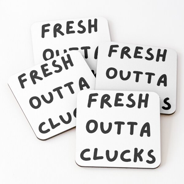Item preview, Fresh Outta Clucks. Funny Typography Easter Pun. designed and sold by That Cheeky Tee.