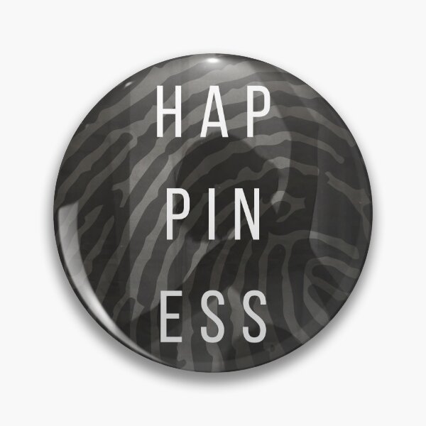 Item preview, HAPPINESS black and white Motivational print design designed and sold by gabbygeorgechen.