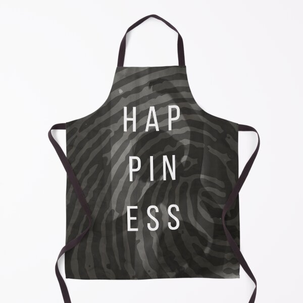 Item preview, HAPPINESS black and white Motivational print design designed and sold by gabbygeorgechen.
