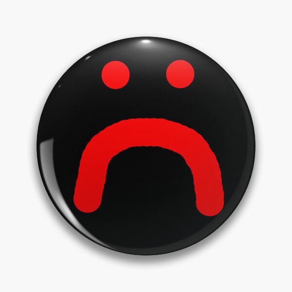 Item preview, Red Sad Upset Unhappy Face Simple Funny Stare - brush art designed and sold by Lu &  Partners.