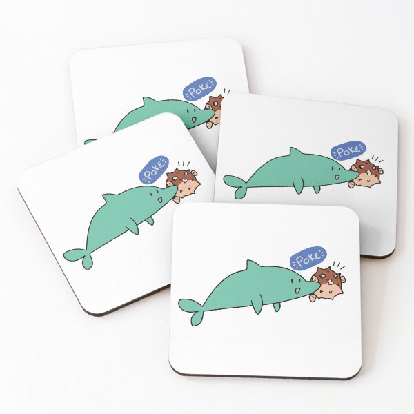 Item preview, Dolphin poking blowfish designed and sold by Bonobofy.