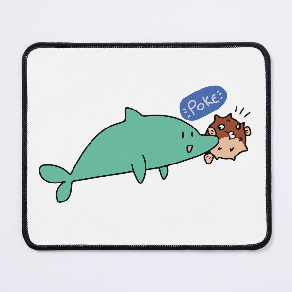 Item preview, Dolphin poking blowfish designed and sold by Bonobofy.