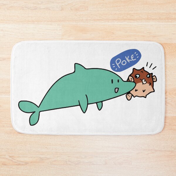 Item preview, Dolphin poking blowfish designed and sold by Bonobofy.