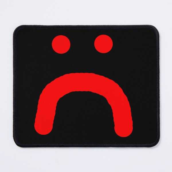 Item preview, Red Sad Upset Unhappy Face Simple Funny Stare - brush art designed and sold by Lu &  Partners.