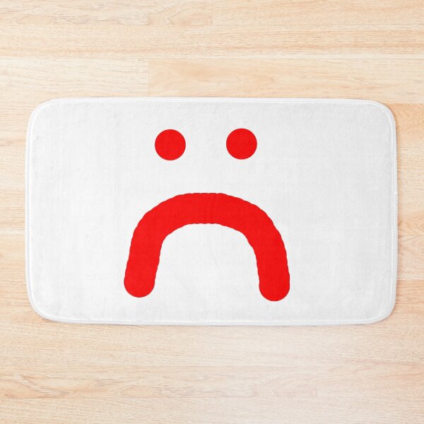 Item preview, Red Sad Upset Unhappy Face Simple Funny Stare - brush art designed and sold by Lu &  Partners.