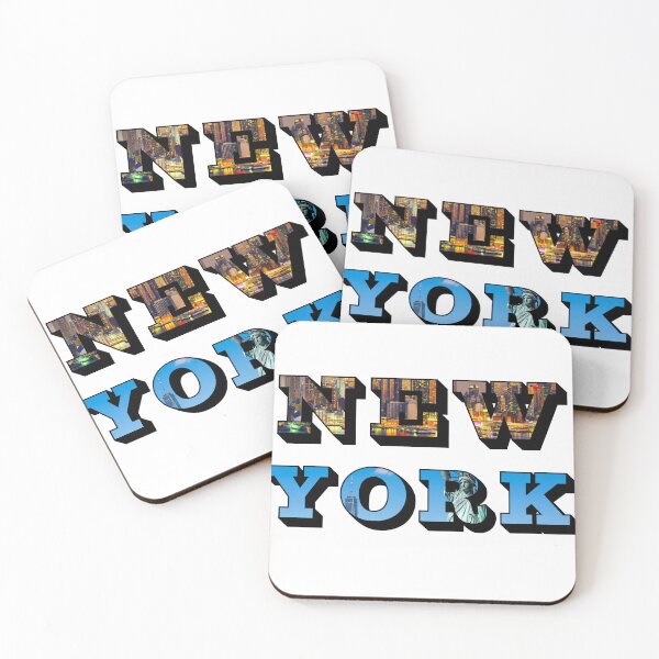 Item preview, New York w/ Famous Landmarks designed and sold by Pajamurai.