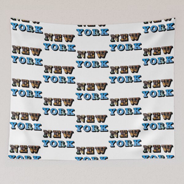 Item preview, New York w/ Famous Landmarks designed and sold by Pajamurai.