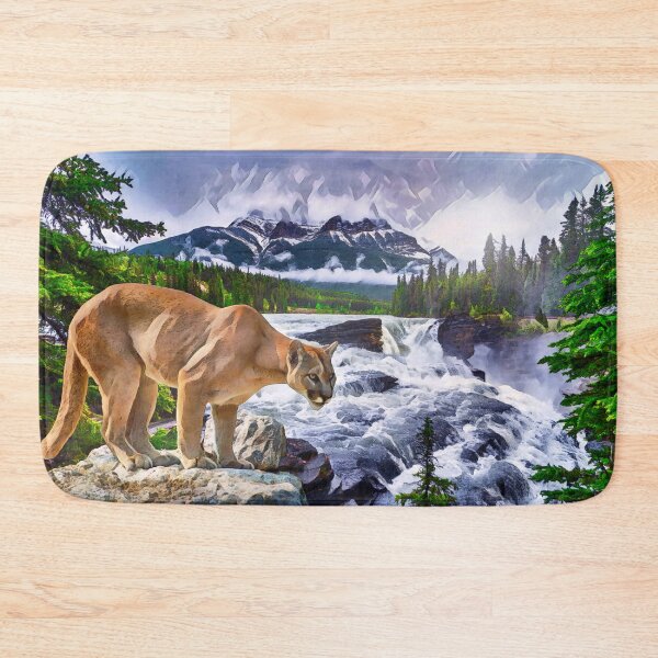 Item preview, Mountain Lion At The Falls designed and sold by Heathermarie321.