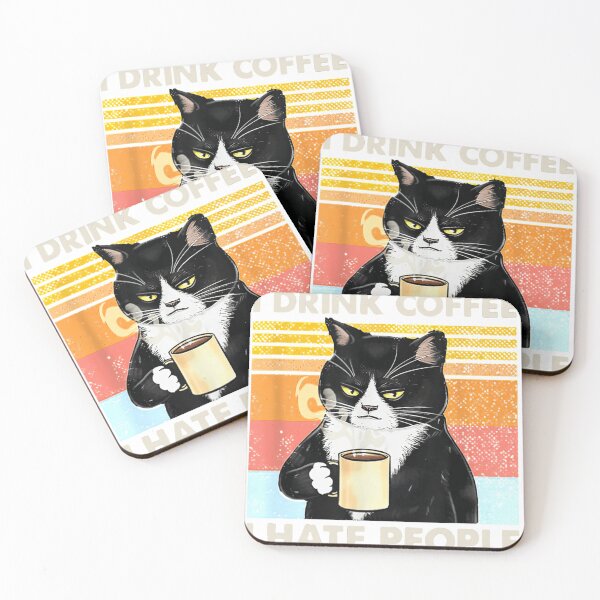 Item preview, That&x27;s What I Do I Drink Coffee I Hate People And I Know Things Cat Lover Gifts Essential T-Shi designed and sold by mintonleanse.