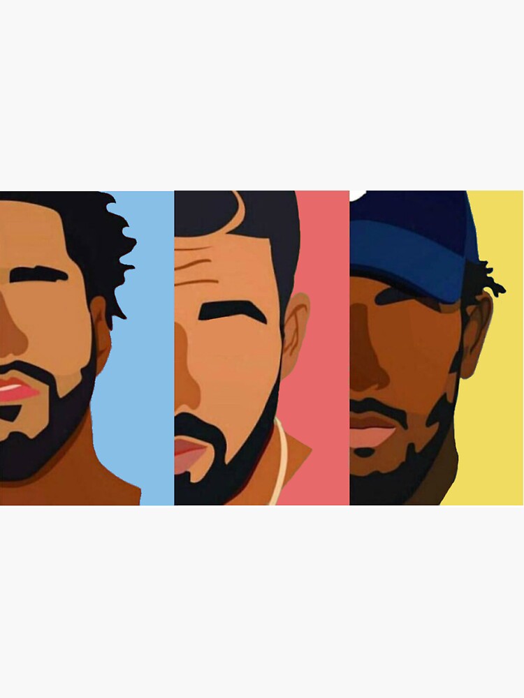 Drake J Cole Kendrick Lamar Sticker By Samgendelman Redbubble