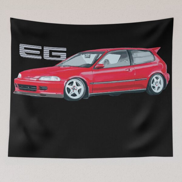 Item preview, EG6 hatch B16 DOHC VTEC SiR formula red regamaster evo Sw388 designed and sold by cowtownCOWBOY.