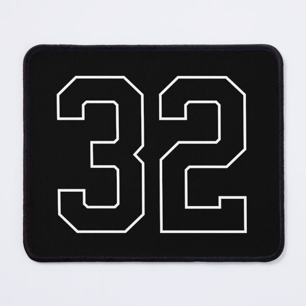 Item preview, Black Number 32 lucky sports jersey thirty two designed and sold by HeavyStyle.