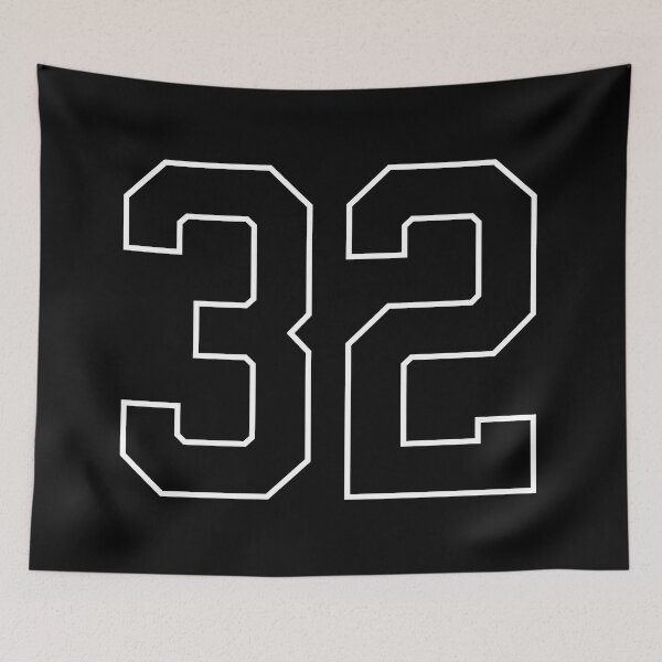 Item preview, Black Number 32 lucky sports jersey thirty two designed and sold by HeavyStyle.