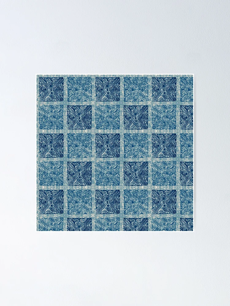 Thumbnail 1 of 3, Poster, Indigo Ethnic Pattern designed and sold by hellcom.