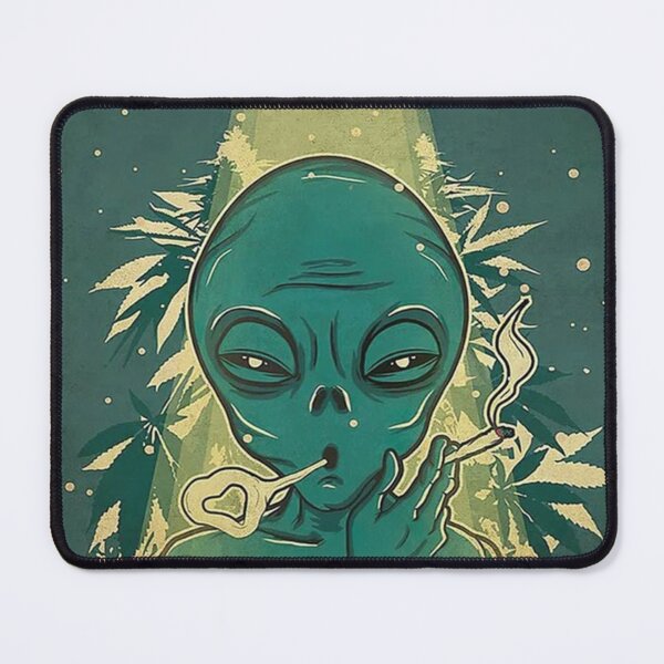 Item preview, Cool UFO Alien Smoking Weed designed and sold by osbornejo1.