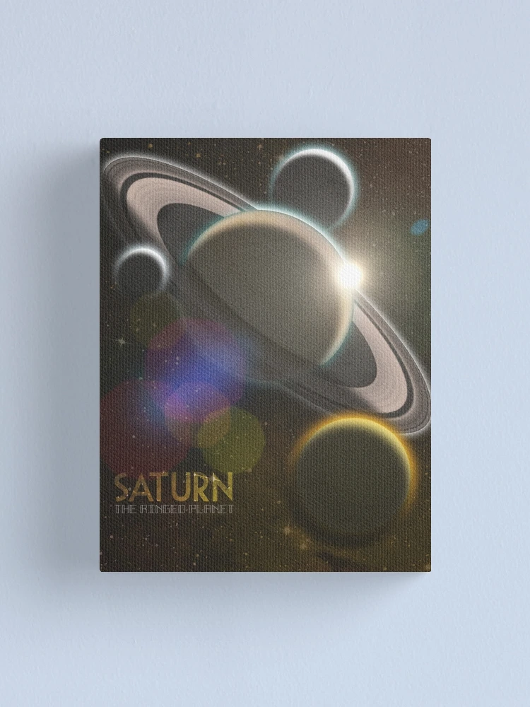 Thumbnail 1 of 3, Canvas Print, Saturn, the Ringed Planet designed and sold by RicePoison.