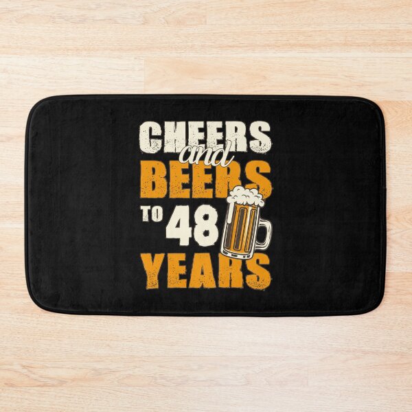 Item preview, Cheers and Beers to 48 years, funny birthday gift designed and sold by HeavyStyle.