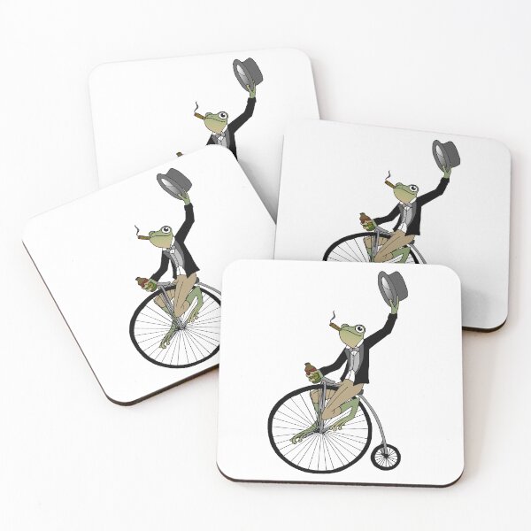 Item preview, Frog Responsibly (centre print)- penny-farthing frog designed and sold by C-Birb.
