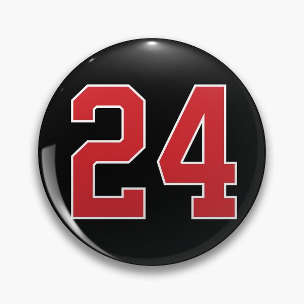 Artikelvorschau, Sport Nummer 24, rot schwarz Farbe Glückssport vierundzwanzig entworfen und verkauft von ArtIsParty.