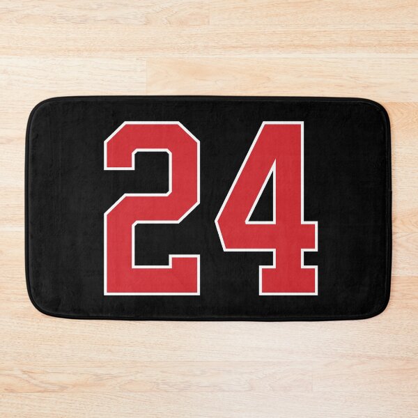 Item preview, Sports Number 24, red black color lucky sport twenty four designed and sold by ArtIsParty.