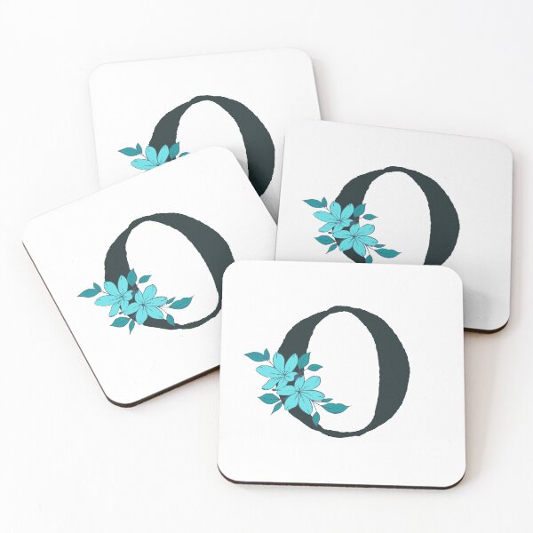 Item preview, Blue floral O monogram designed and sold by Coffee Lifestyle.