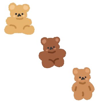 Artwork thumbnail, teddy bear pack by redbubblehannah