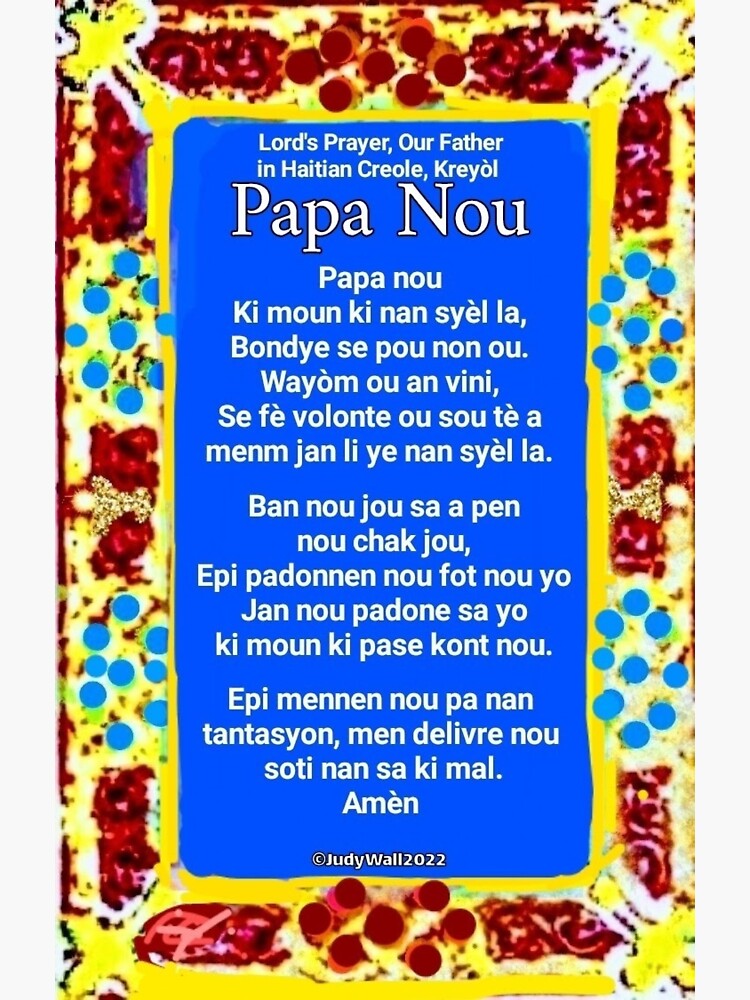 haitian-creole-lord-s-prayer-our-father-papa-nou-sticker-for-sale