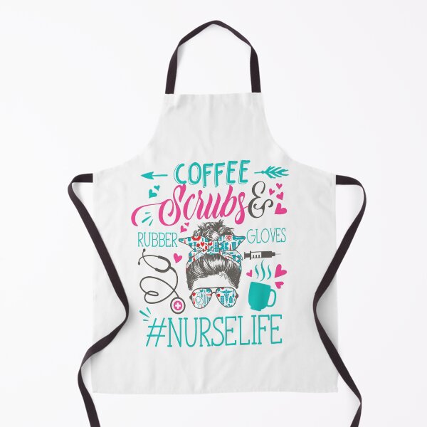 Item preview, Coffee Scrubs And Rubber Gloves - Messy Bun Girl designed and sold by Meggie179.