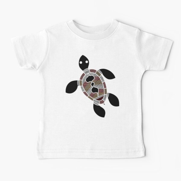 Authentic Aboriginal Art - Turtle Baby T-Shirt