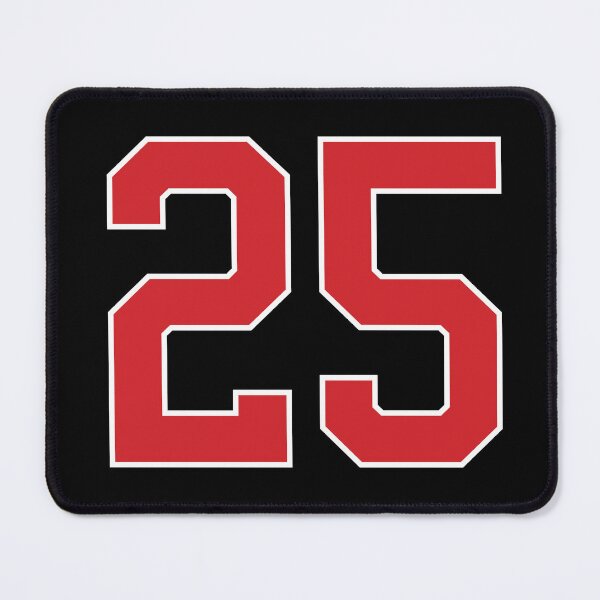 Item preview, Sports Number 25, red black color lucky sport twenty five designed and sold by ArtIsParty.