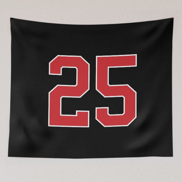 Item preview, Sports Number 25, red black color lucky sport twenty five designed and sold by ArtIsParty.