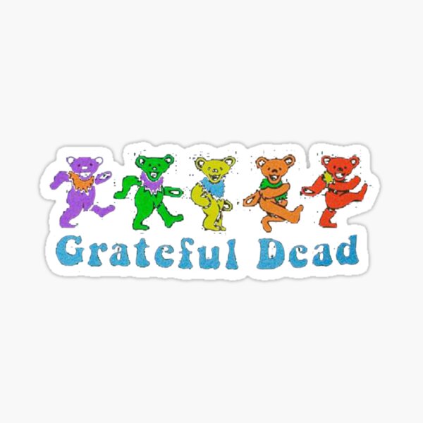 NYU New York University Alma Mater Grateful Dead Jerry Bear 13 Point Bolt Vinyl Sticker