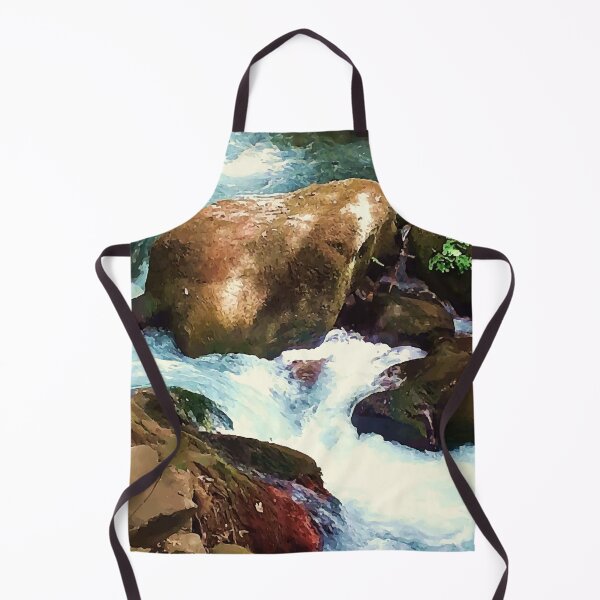 Item preview, River flow, rocks, vegetation, flow, river, water, turquoise, island, paradise, adventure, foam, blue, aqua, stones, summer, rain, xmas, holidays designed and sold by PrintedDreams.
