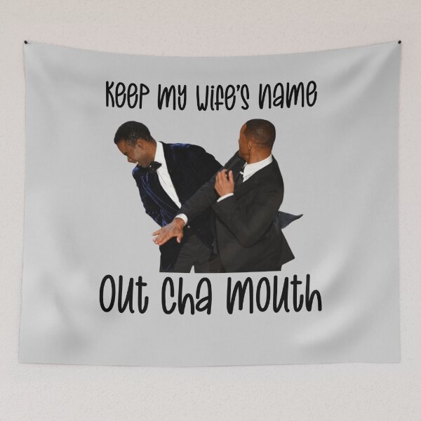 Item preview, Keep my wife’s name out of your mouth funny Chris will rock smith tv live fight slap  designed and sold by tiffanator606.