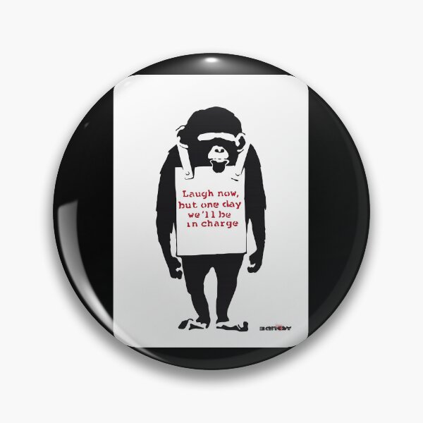Item preview, Banksy Quote Monkey Chimpanze Laugh Now but one day we39ll be in charge Graffiti Street art  designed and sold by lenawlseysx.