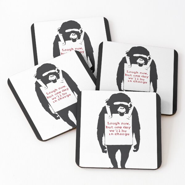 Item preview, Banksy Quote Monkey Chimpanze Laugh Now but one day we39ll be in charge Graffiti Street art  designed and sold by lenawlseysx.