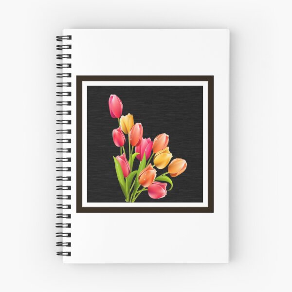 Item preview, Bright, Cheery Flowers on Black Background designed and sold by Lololingyou.