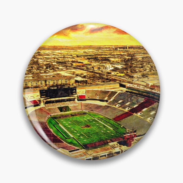 Item preview, Jones ATT Stadium in Lubbock, Texas, at sunset - digital painting designed and sold by NickoPrints.