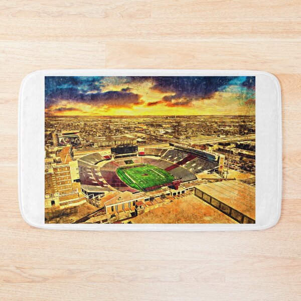 Item preview, Jones ATT Stadium in Lubbock, Texas, at sunset - digital painting designed and sold by NickoPrints.